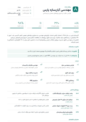 Sample company profile in the Consulting · Teal template